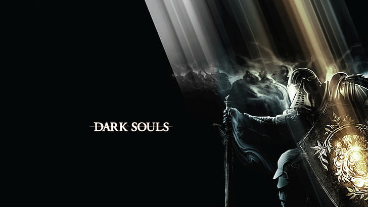 Dark Souls Knight Medieval Black HD, dark souls poster, video games