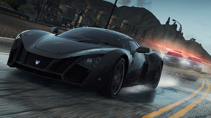 Marussia B2 - Need for Speed - Most Wanted, black sports car, HD wallpaper