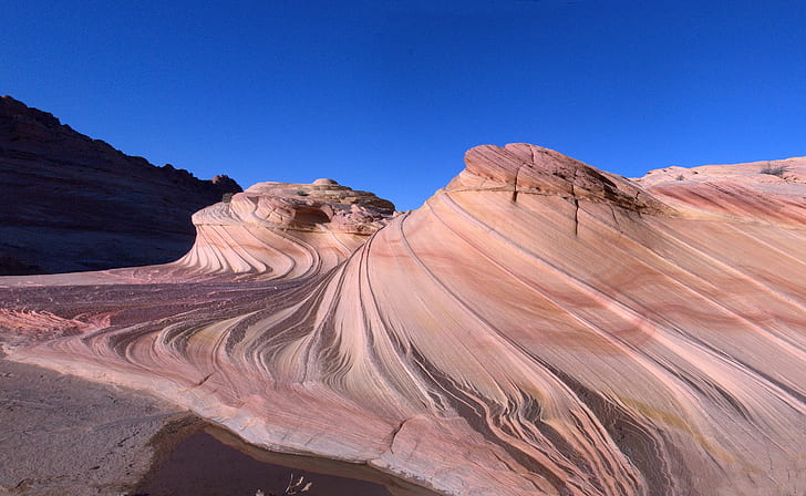 brown rock formation, Second Wave, Coyote Buttes, North, desert, HD wallpaper