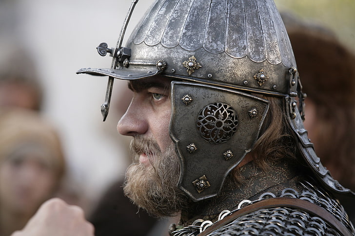 men's grey metal vikings helmet, 612 chronicles of dark times