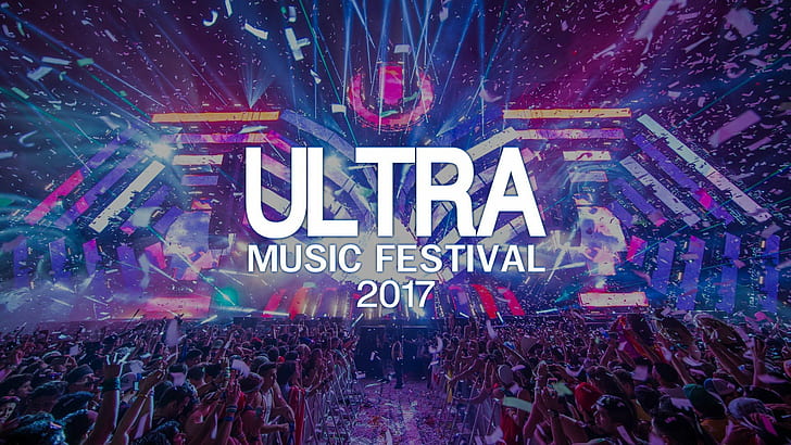 ultra music festival umf logo, crowd, group of people, large group of people