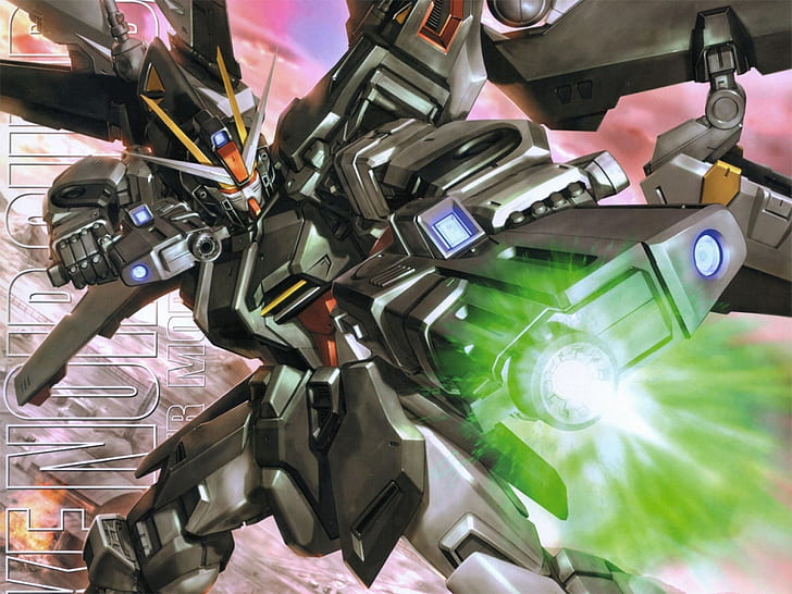 black dual gun Strike Noir Gundam Anime Gundam Seed HD Art, HD wallpaper