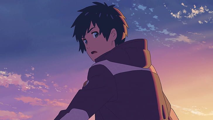 Makoto Shinkai, Kimi no Na Wa, anime boys, HD wallpaper