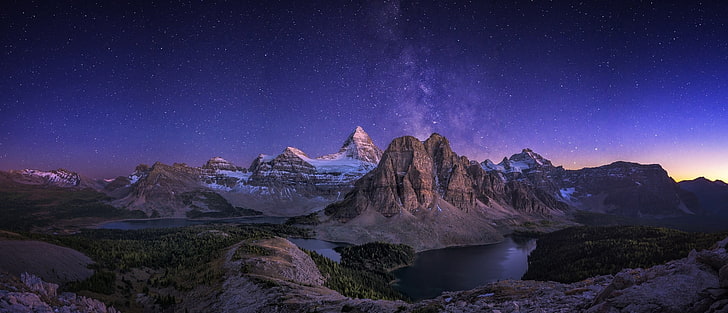 mountain digital wallpaper, nature, landscape, panoramas, Canada