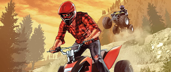 Grand Theft Auto 5 digital wallpaper, sport, ATV, Grand Theft Auto V