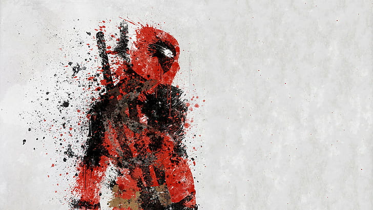 Deadpool wallpaper, blood, aggression, red, violence, crime, stained