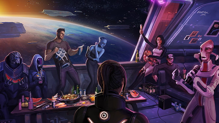 outer space characters digital wallpaper, Mass Effect 2, Tali'Zorah