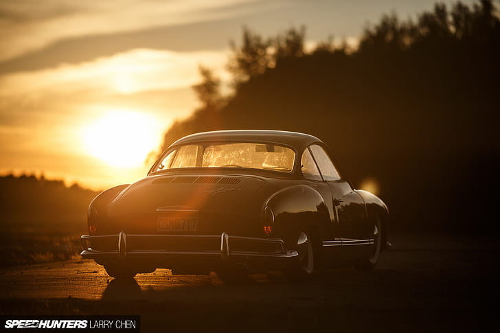 Volkswagen Slammed Classic Car Classic Sunset HD, cars, HD wallpaper