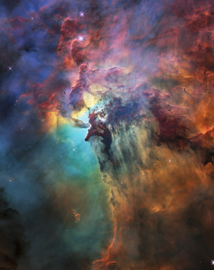 galaxy digital wallpaper, Lagoon Nebula, space, Hubble, stars
