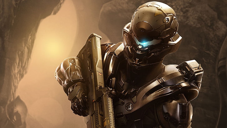 Halo 5: Guardians digital wallpaper, video games, Spartans, armor