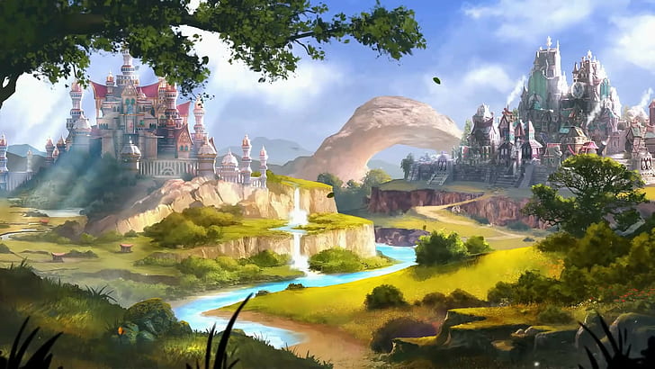 Fantasy, Landscape, Village, HD wallpaper | Peakpx