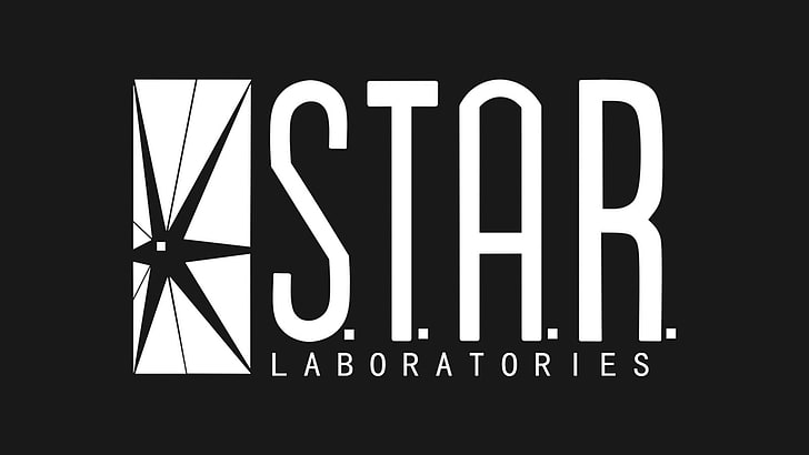 Star Laboratories logo, DC Comics, text, communication, western script