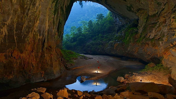 brown cavern, nature, landscape, Venezuela, Kukenán-tepui (venezuela)