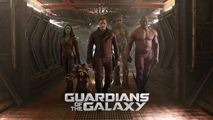 untitled, Guardians of the Galaxy, Star Lord, Gamora, Rocket Raccoon, HD wallpaper