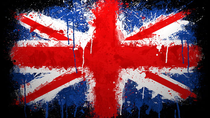 paint, Flag, UK, Union Jack, HD wallpaper
