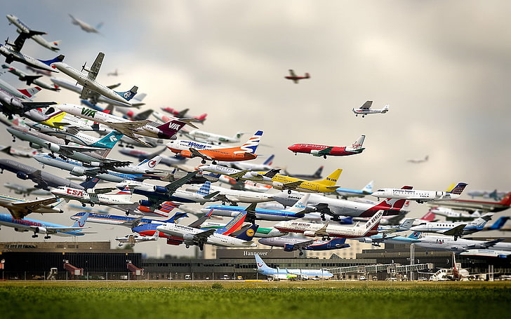 airplane, Germany, airport, aircraft, passenger aircraft, Hanover