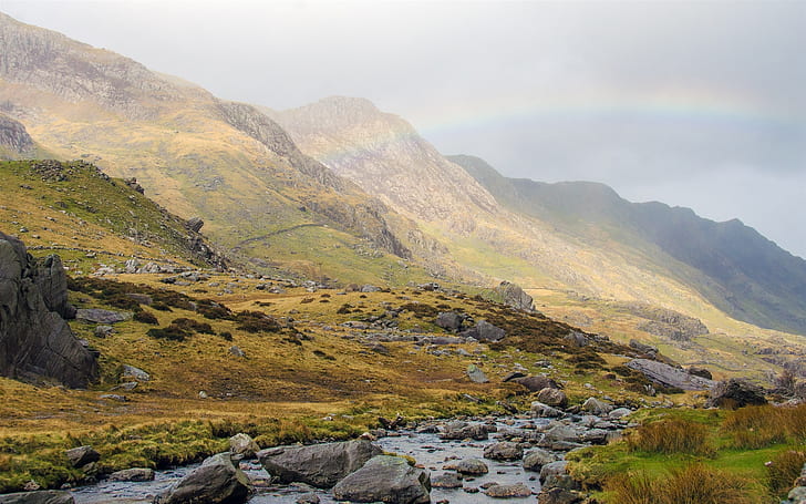 Great Britain, Wales, Snowdonia, National Park, mountains, HD wallpaper
