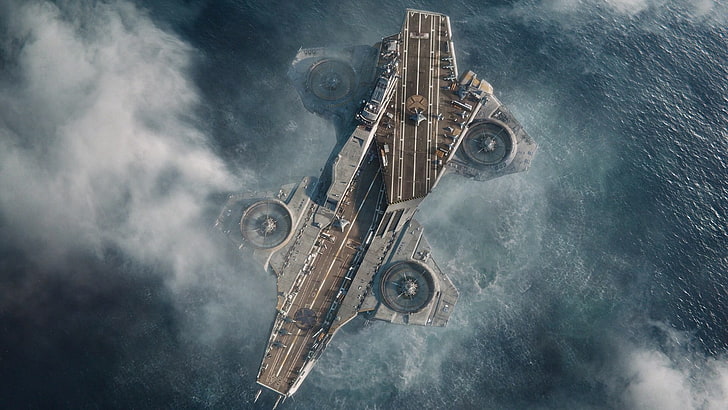 Avengers Helicarrier, The Avengers, S.H.I.E.L.D., aircraft, sea