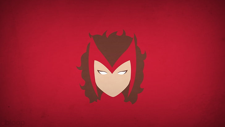 wanda maximoff, fictional superhero, super heroes, artist, red, HD wallpaper