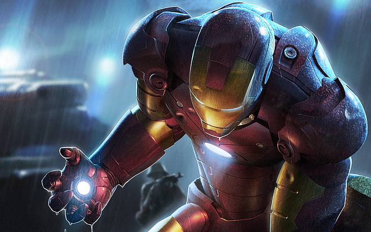 Iron Man wallpaper, Marvel Comics, digital art, armor, superhero