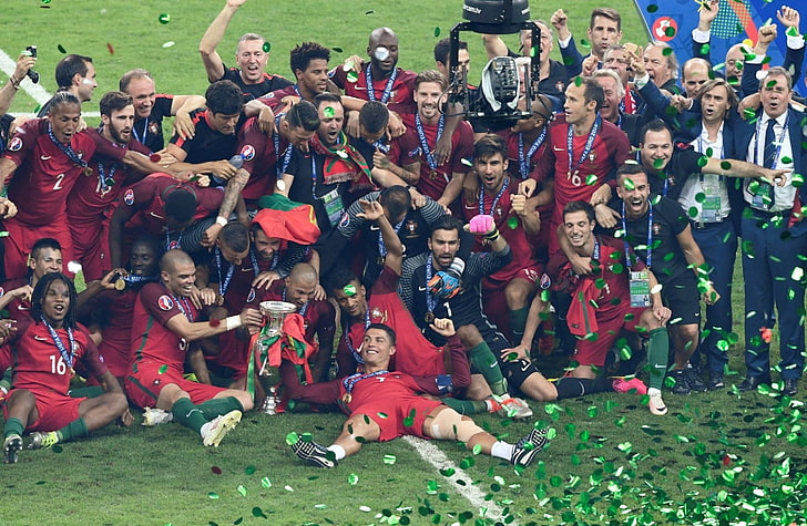 Champions, Sports, Football, Portugal, uefa, 2016, euro2016, crowd, HD wallpaper