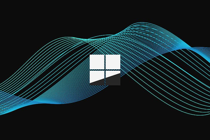 HD wallpaper: logo, windows logo, Microsoft, lines, waveforms, simple  background | Wallpaper Flare