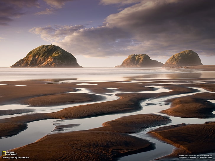 landscape, National Geographic, river, rock formation, New Zealand