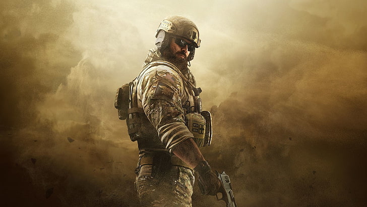 men's gray and brown camouflage top, Rainbow Six: Siege, video games, HD wallpaper