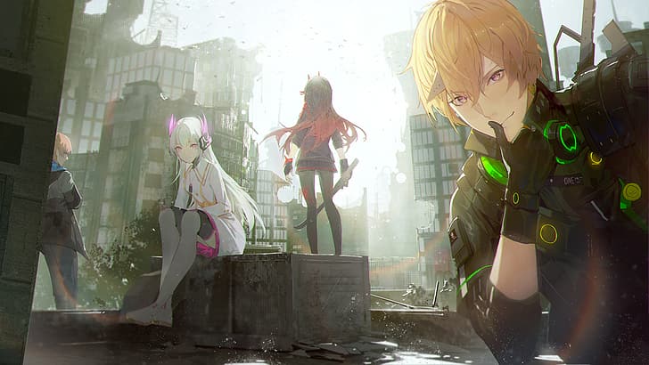 Punishing: Gray Raven, anime girls, anime boys, Kuroduki