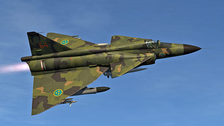 Jet Fighters, Saab 37 Viggen, Aircraft, Warplane