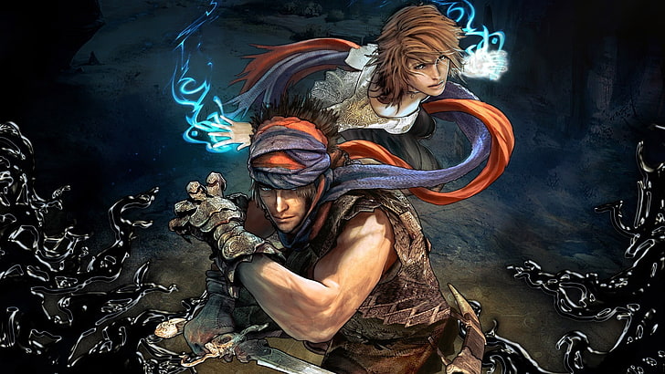 two male anime character illustrations, Prince of Persia (2008)