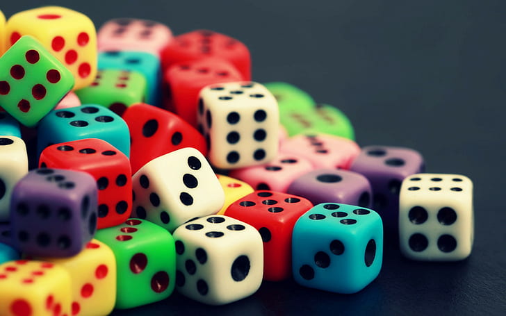 colored dices, Best s, HD wallpaper