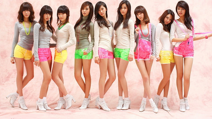 women's gray long-sleeved shirt, Asian, Korean, group of women, HD wallpaper