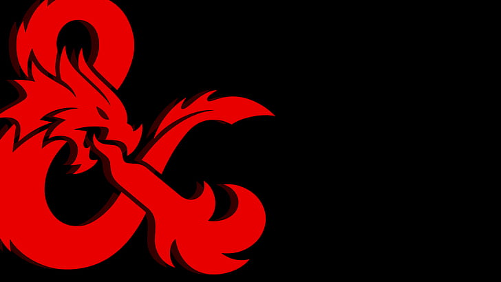 dragon, Dungeons and Dragons, DandD, red, black, Ampersand