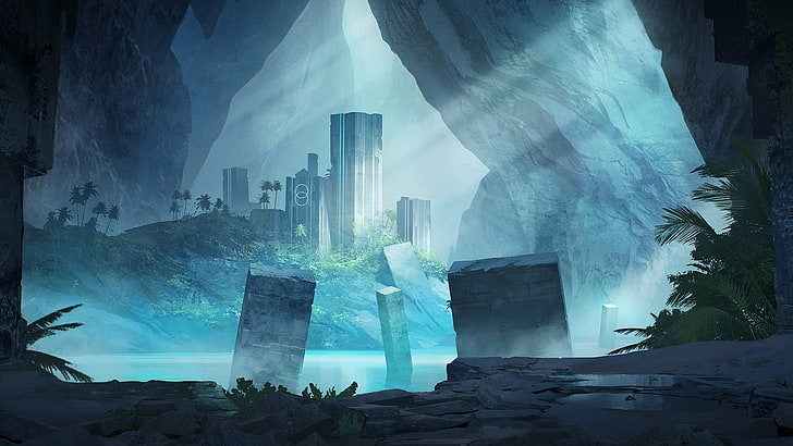 videogame screenshot, fantasy art, architecture, built structure, HD wallpaper