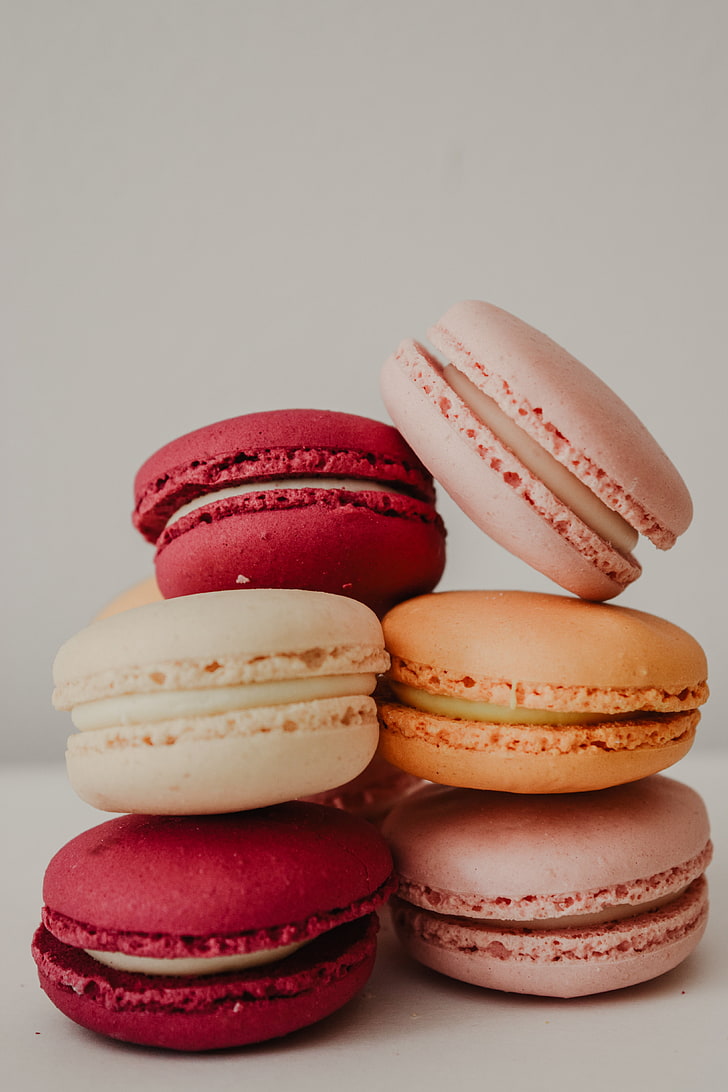 HD wallpaper: several French macarons, macaroons, cookies, dessert, food  and drink | Wallpaper Flare