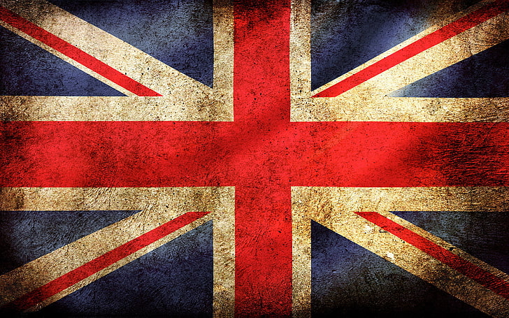 flag of United Kingdom, Great Britain, Union Jack, backgrounds, HD wallpaper
