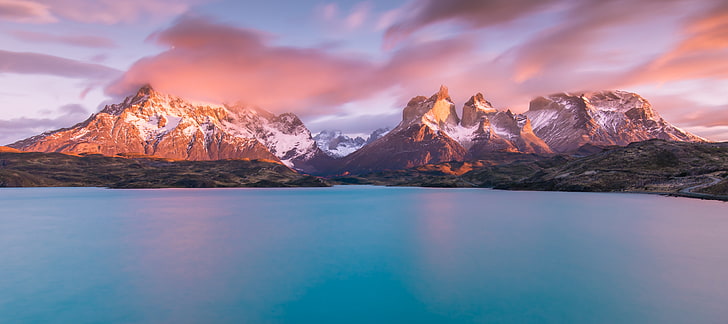 Hills, Morning, Torres del Paine National Park, Lake Pehoe, HD wallpaper