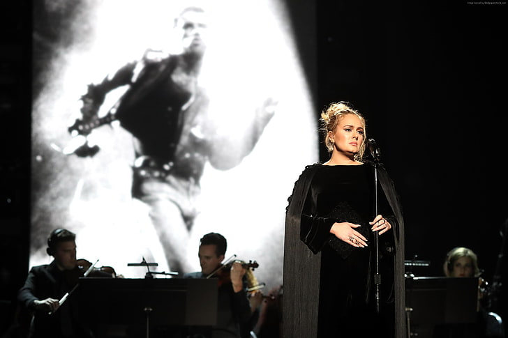Grammy Awards, Adele, dress, winner, Grammy 2017, arts culture and entertainment, HD wallpaper