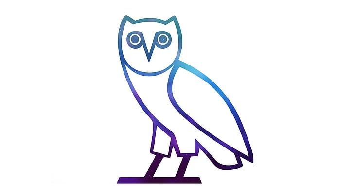 OVO OWL, Ovo logo, Aero, White, white background, communication