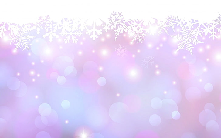white snowflakes digital wallpaper, spots, dots, glow, backgrounds, HD wallpaper