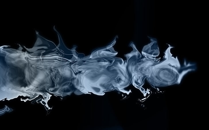 gray smoke illustration, black, abstract, black Color, backgrounds, HD wallpaper