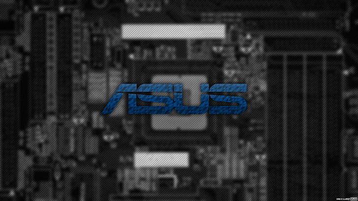 black Asus computer motherboard with text overlay, Trixel, communication, HD wallpaper