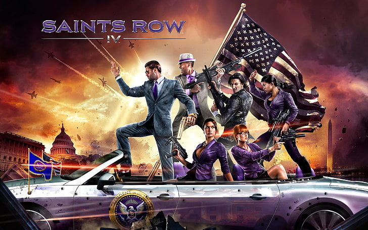 Saints Row 4 digital wallpaper, Saints Row IV, car, mode of transportation