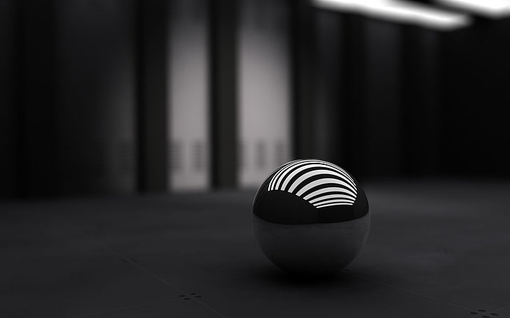 white and black textile, ball, band, sport, sphere, pool Game, HD wallpaper