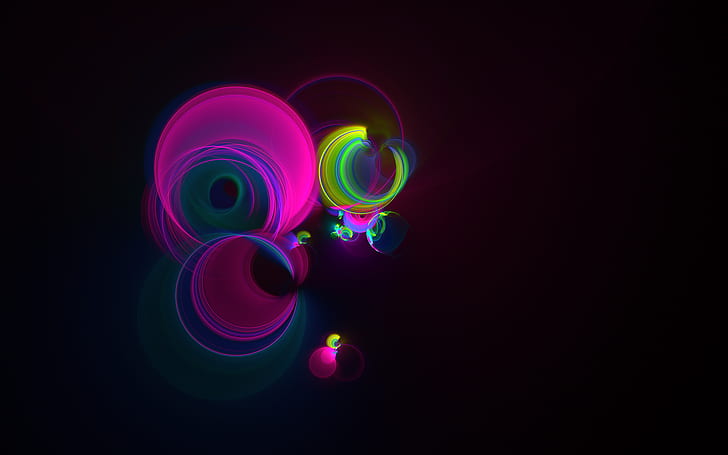 abstract, fractal, digital art, simple background, colorful, HD wallpaper