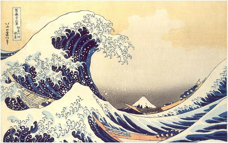 Wood block, artwork, Hokusai