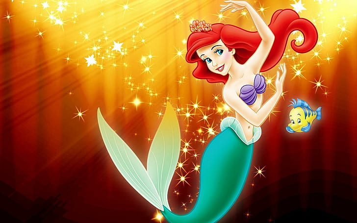 The Little Mermaid Ariel Fairytale Cartoon, HD wallpaper