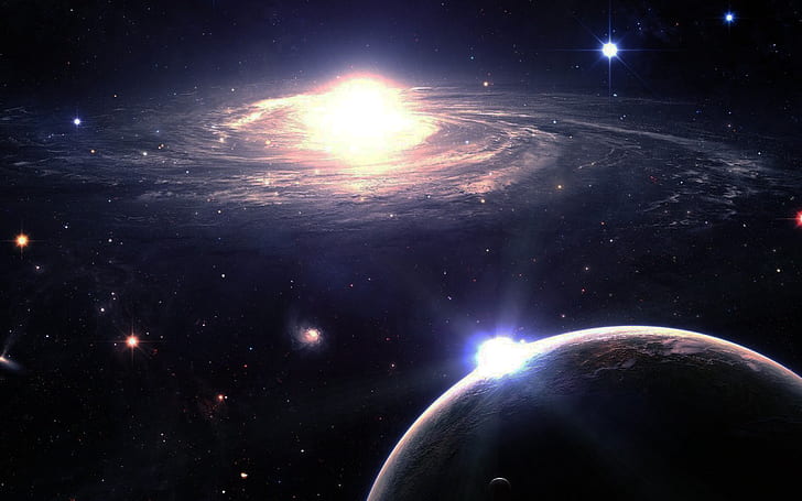 Galaxy Planeta Estrelas  2560×1600, HD wallpaper