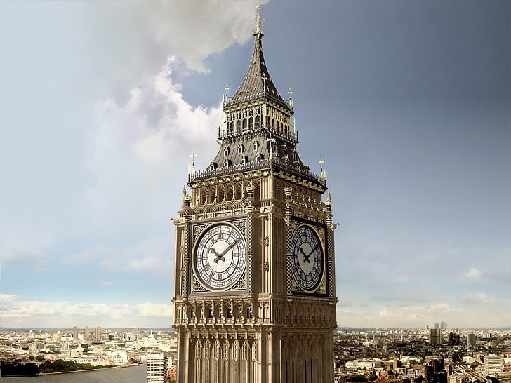 Big Ben, Paris, city, cityscape, London, England, clocktowers, HD wallpaper